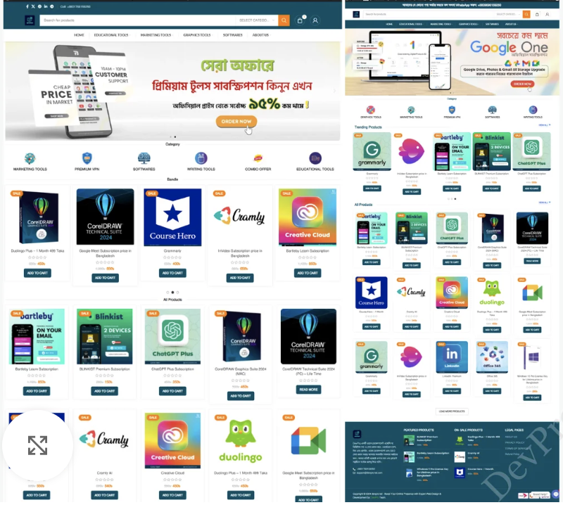 Ready-Made Advanced E-commerce Website for Sales